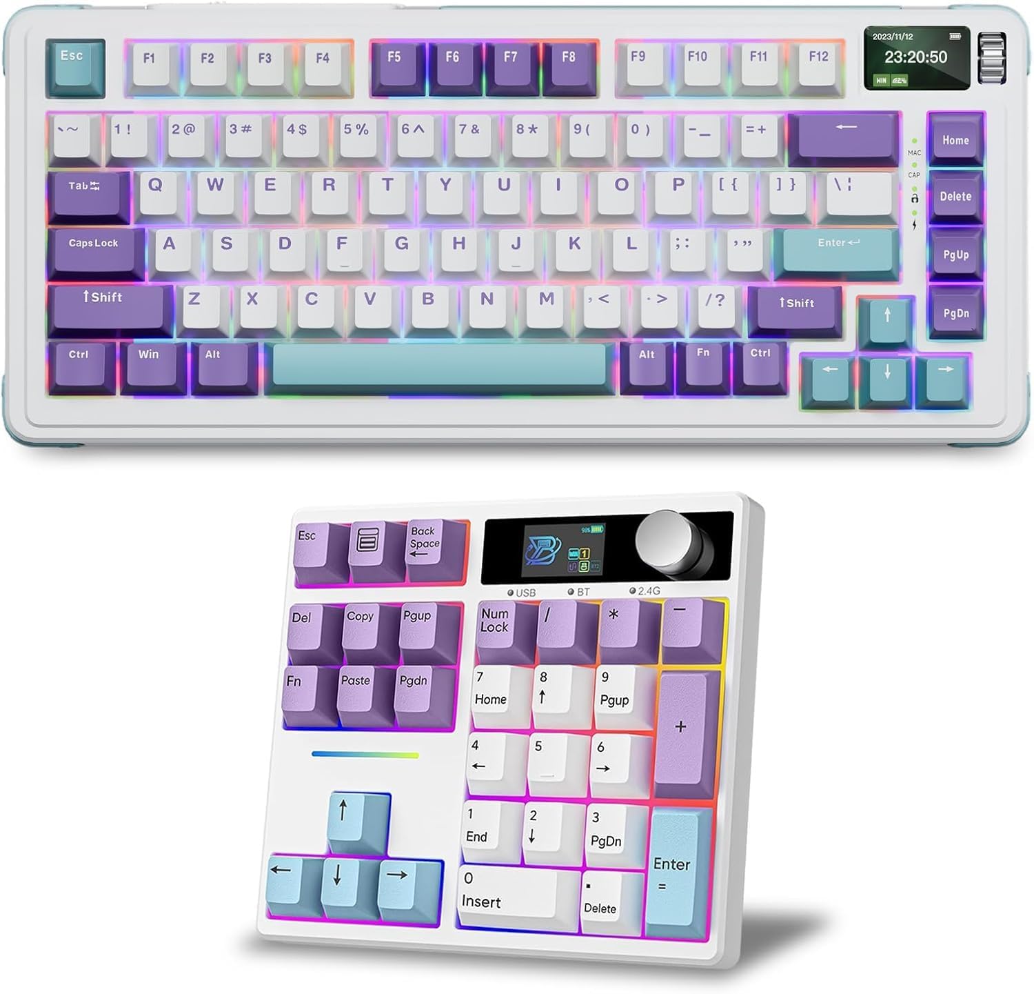 Amazon.com: BOYI C75Pro 75% Mechanical Keyboard+31 Numpad with Screen ...