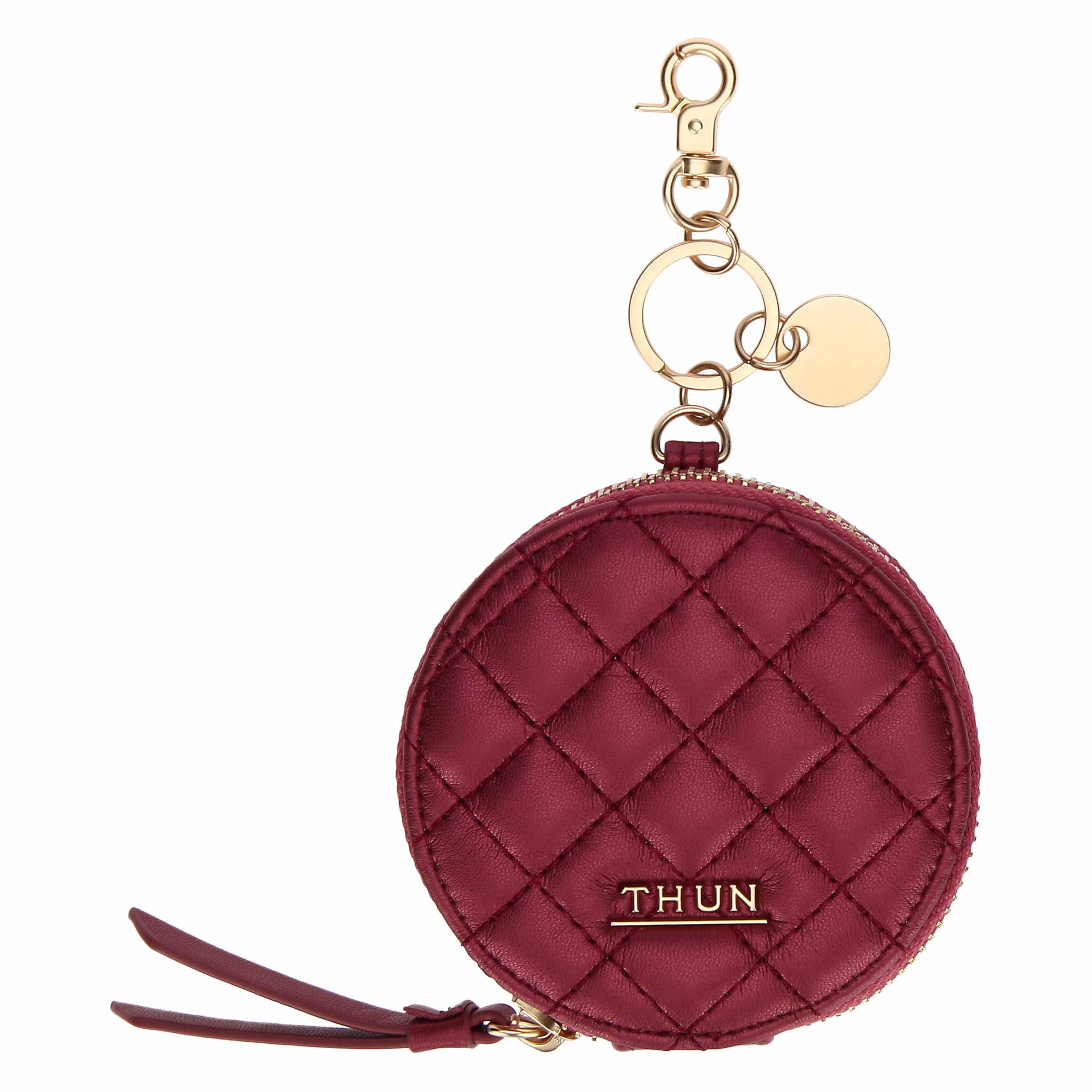 Thun - Key Ring Cherry Round with Zip - Metal - Always with me Collection - Ø 8.5 cm - 2.5 cm h