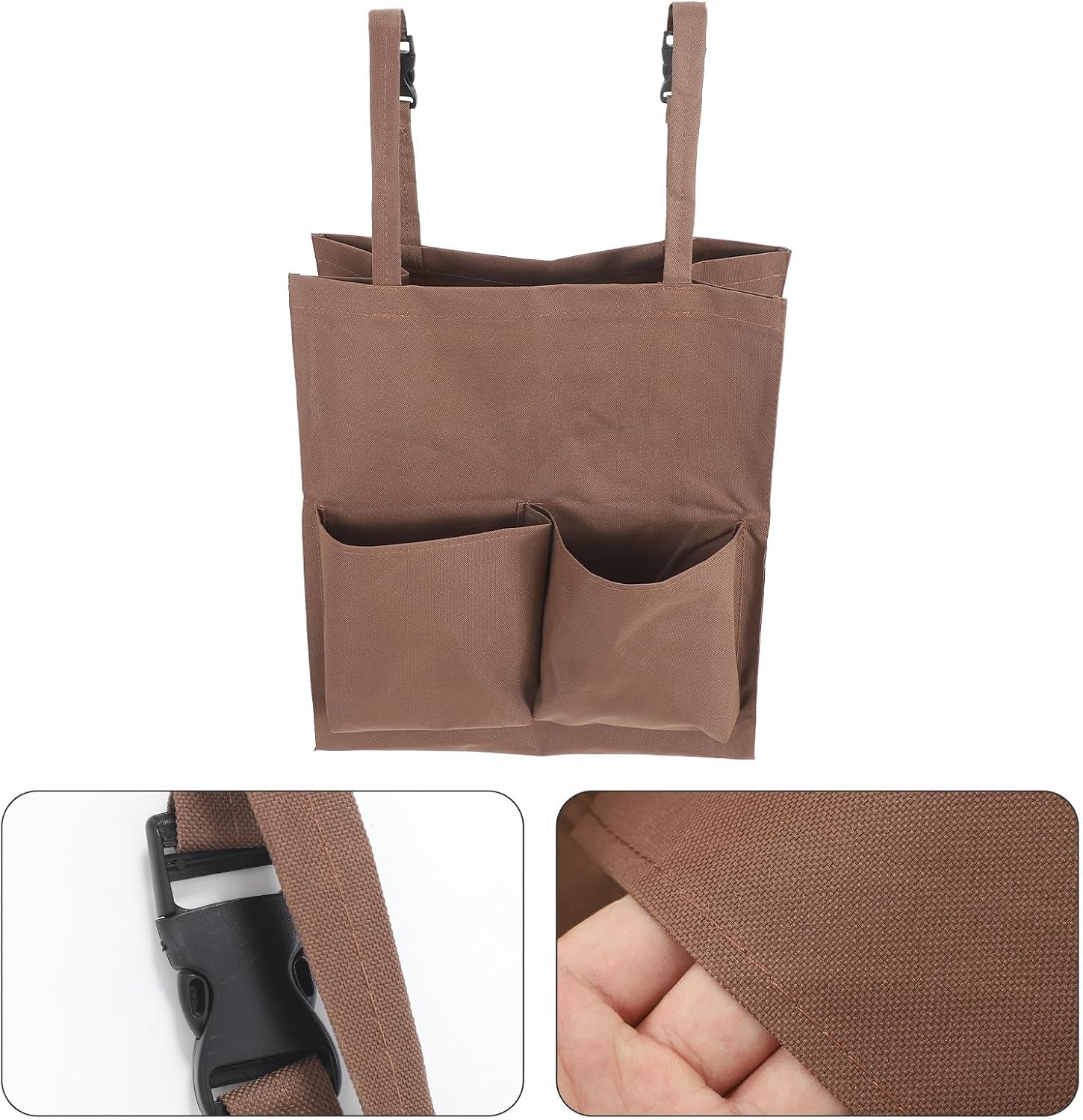 Housekeeping Janitorial Cart Bag Replacement Hanging Trash Collection Bag Easy Installation for Commercial Janitorial Cleaning, Coffee