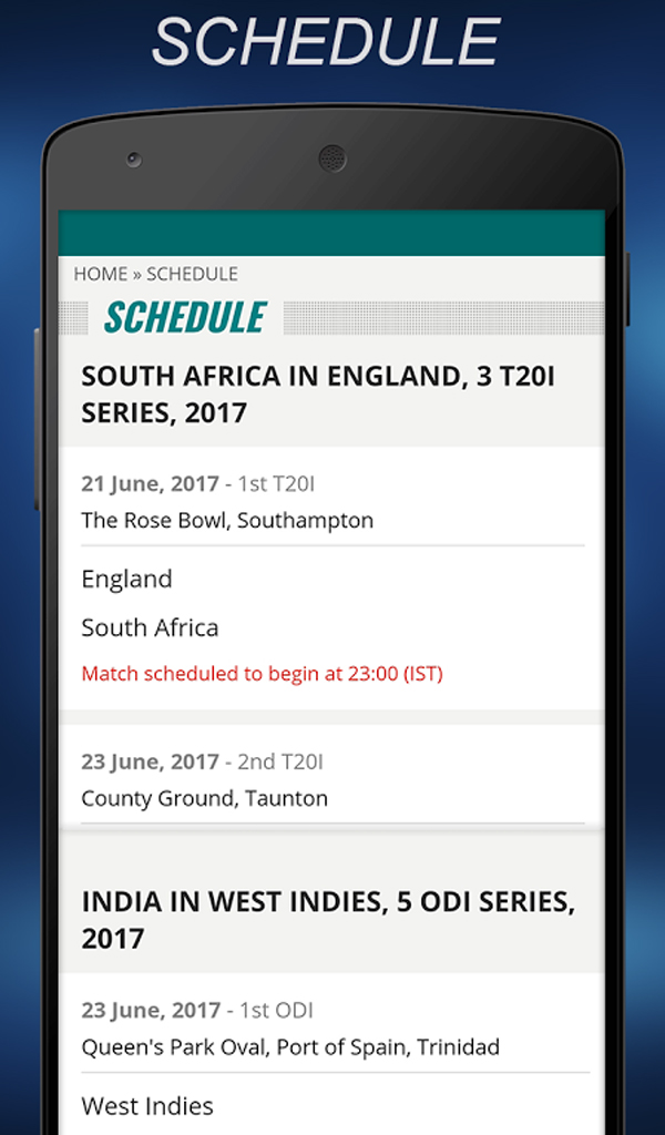Live Cricket Score 2017 - App on Amazon Appstore