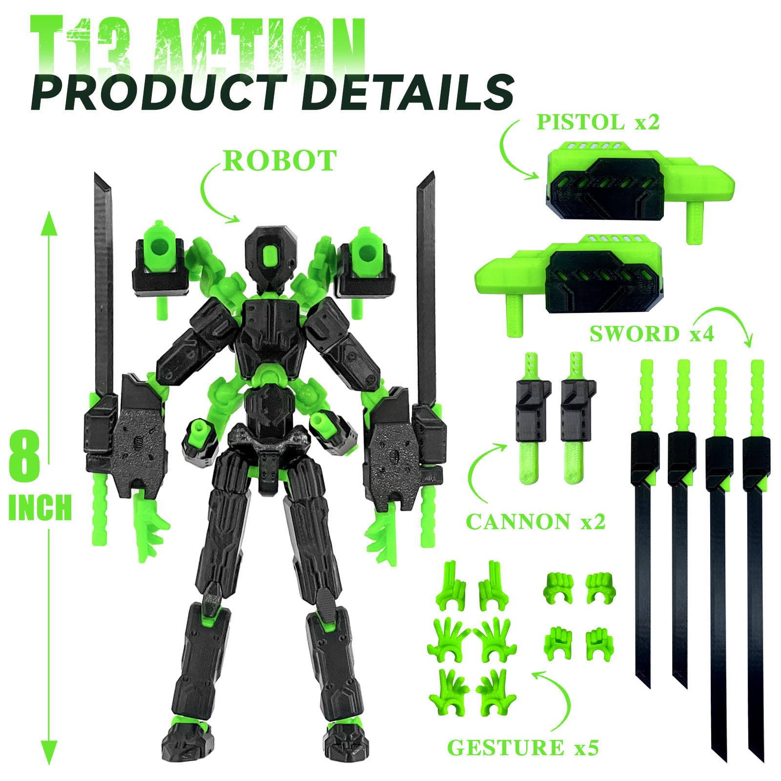 Amazon.com: PkghoKids 8 inch T13 (Assembly Completed) Action