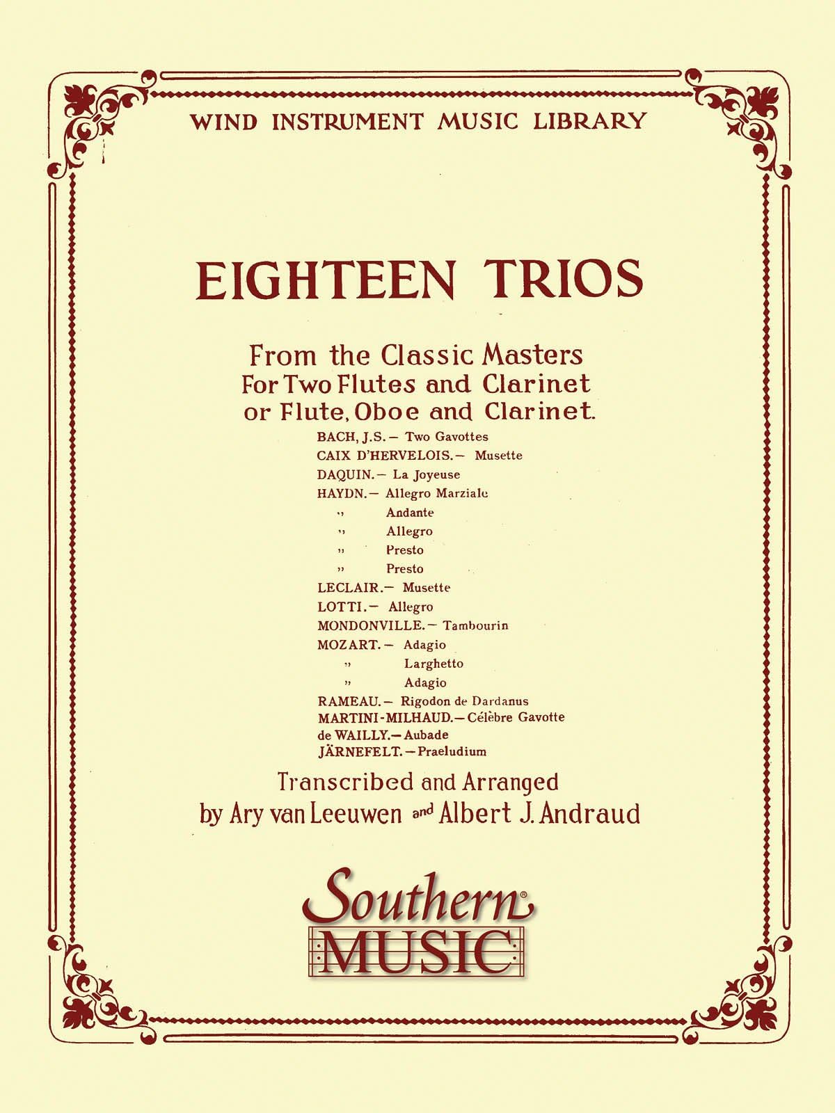 18 Trios (Complete) from Classic Master: Woodwind Trio