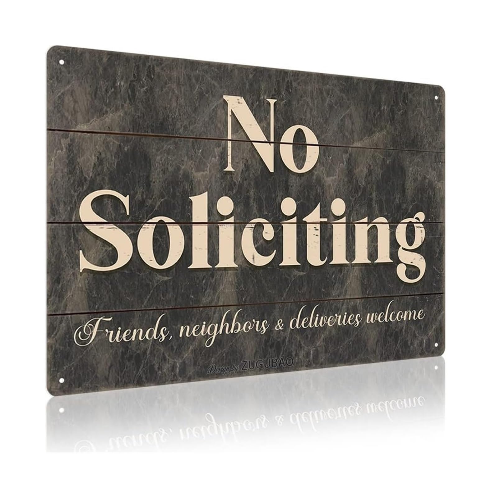 HSMXNEONJB No Solicitation Sign Professional No Soliciting Signs for Business Office Store Front Door Window Warning Sign 8 X 12 inch