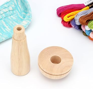 FMTYAOIU Darning Mushroom for Socks 14 Hooks Small Weaving Darner Loom with 9 Pcs Large Eye Needles Speedweve Style Complete Mending Kit Ideal for DIY Home Sewing Projects