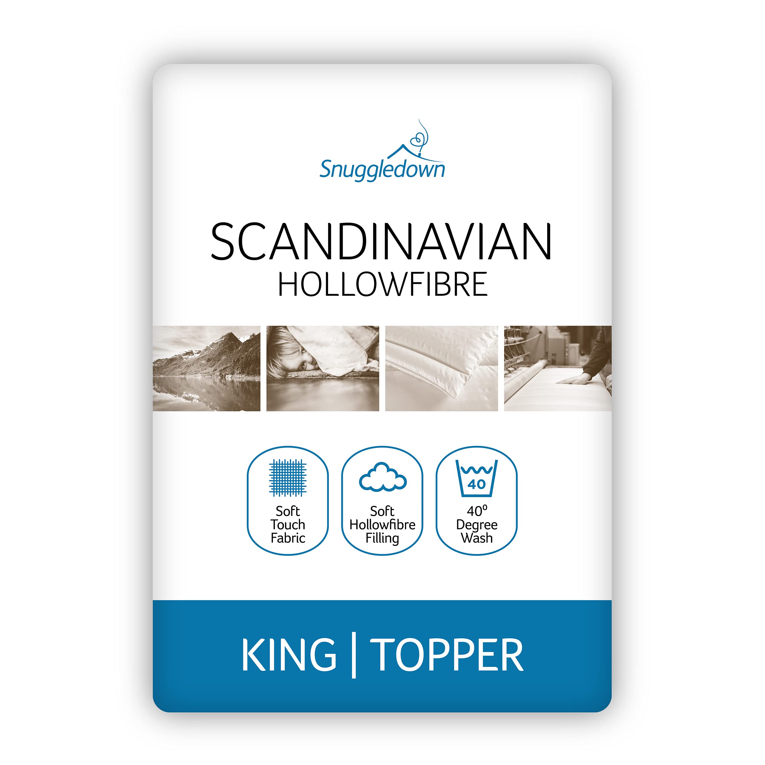 Rackhams Scandinavian Hollowfibre Mattress Topper - King - Mattress Topper