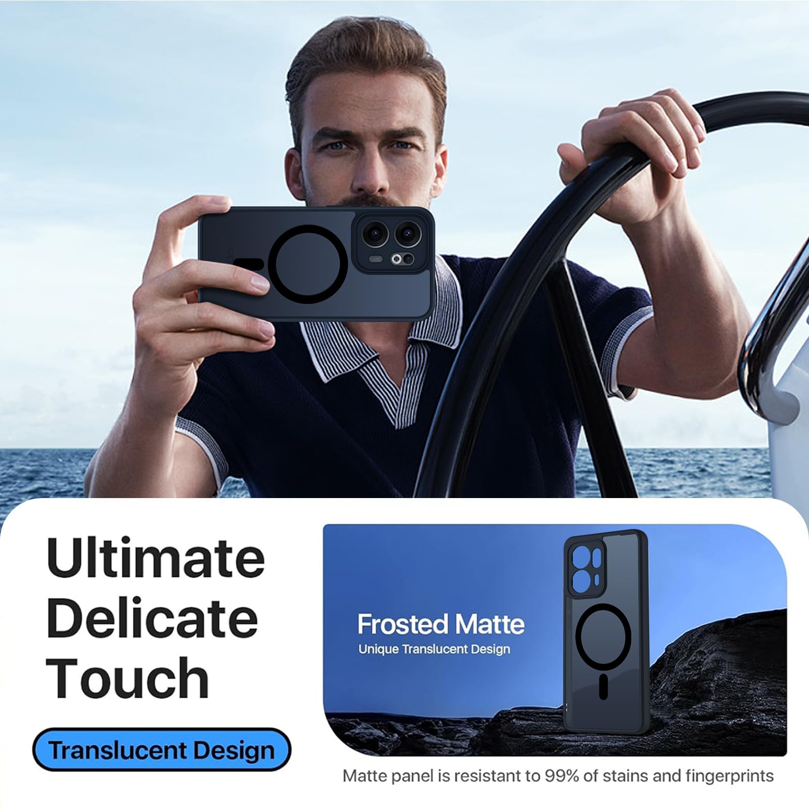 Beschermhoes Oppo Reno 13 F/FS 5G - MagSafe Compatibel - Gehard Glas - Matte Transparante Hoes