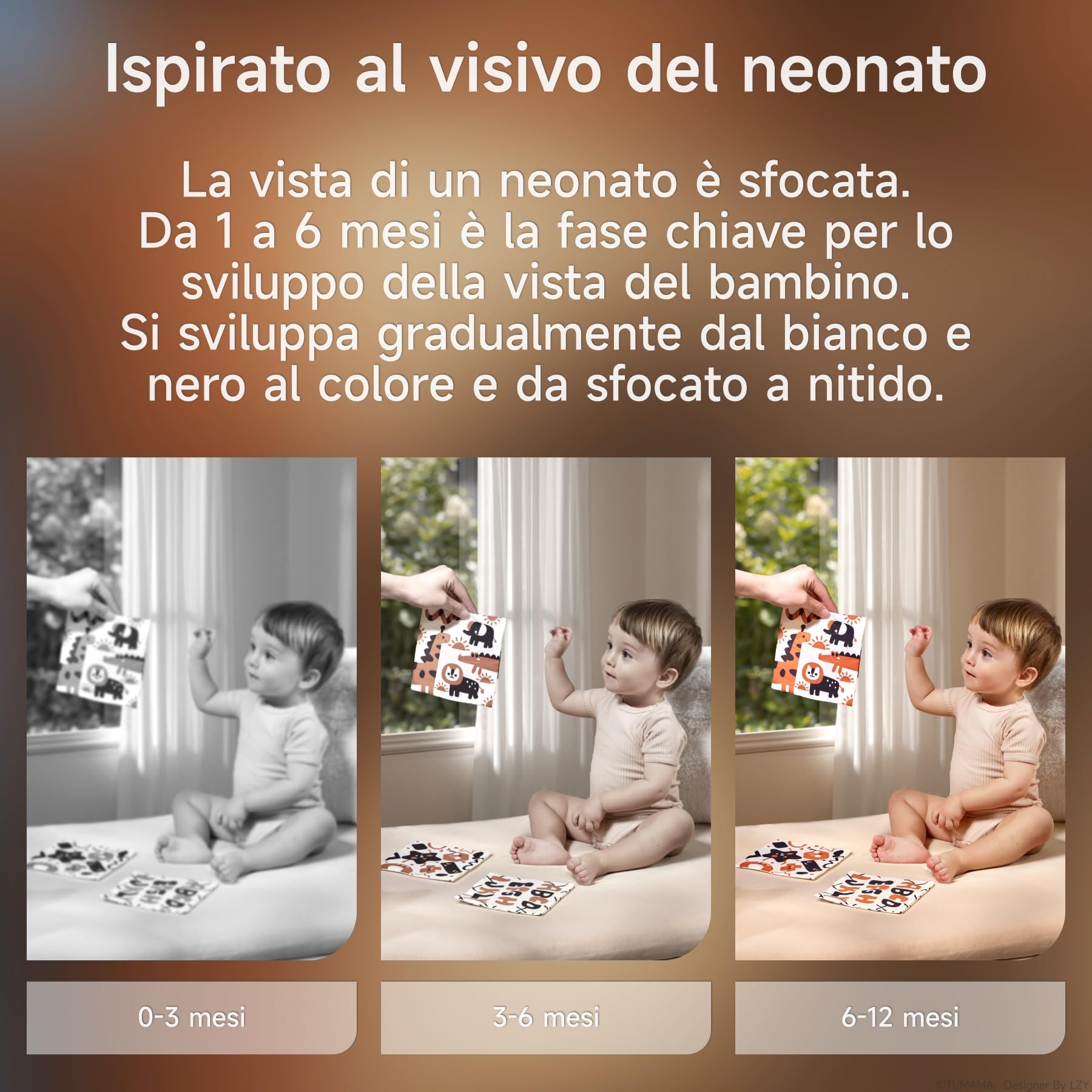 TUMAMA Kids Scatola di Fazzoletti Montessori 0 3 6 Mesi, Giocattoli Sensoriali per Bambini, Giochi Neonato, Specchio, Teether, Giochi Tummy Time Neonato, Regalo per Bambini e Bambine