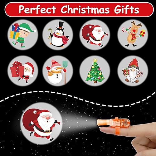 Miniatura 3 de Recuerdos de fiesta de Navidad para niños, 40 luces LED con luz para los dedos, juguetes para llenar bolsas de golosinas, regalos que brillan en la