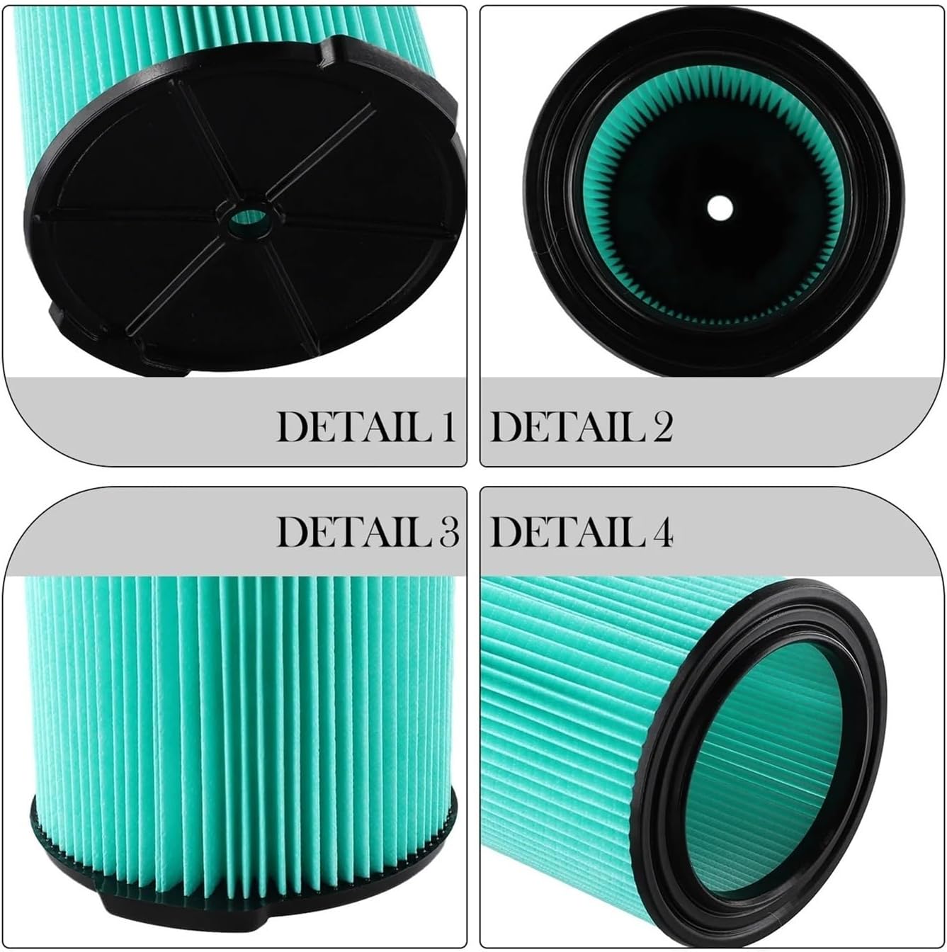 Vacuum Cleaner Filter，Compatible For Ridgid Vf3500 Vf4000, 3-layer Filtration Filter(VF3500)