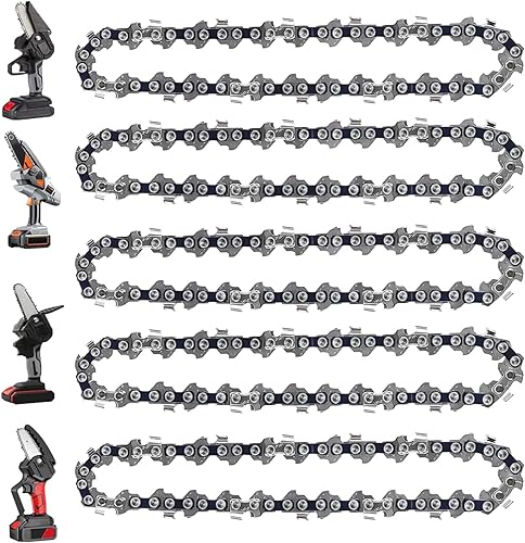 5 piezas de cadena de mini motosierra de 4 pulgadas para Stihl GTA 26, cadenas de repuesto de 4 pulgadas para motosierra eléctrica inalámbrica