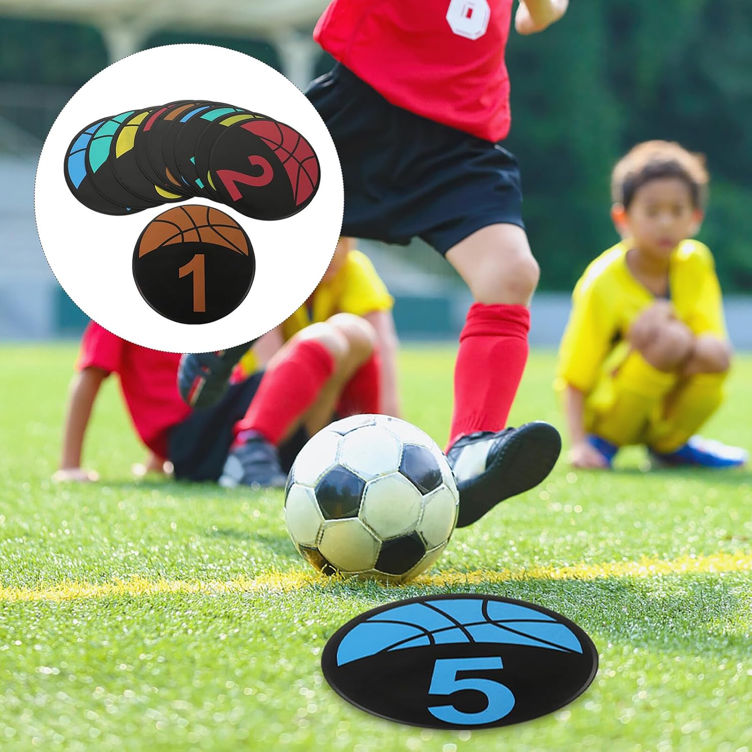 UPKOCH 10pcs Soccer Training Marker Discs Football Sign Pads Plastic Football Practice Equipment for Youth Training Drills on Field Random Color