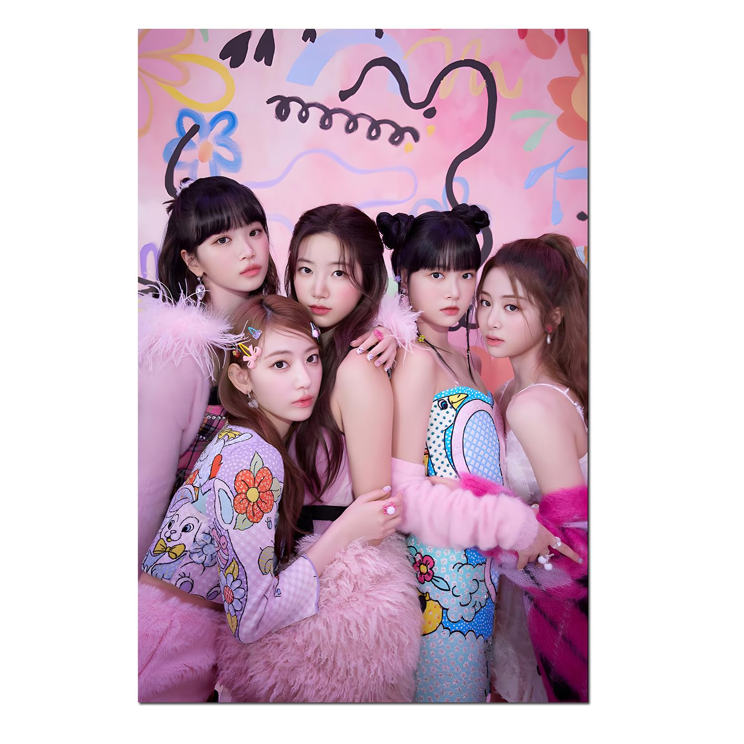 Le Sserafim Poster Band Poster Korean Girl Group Pink Posters