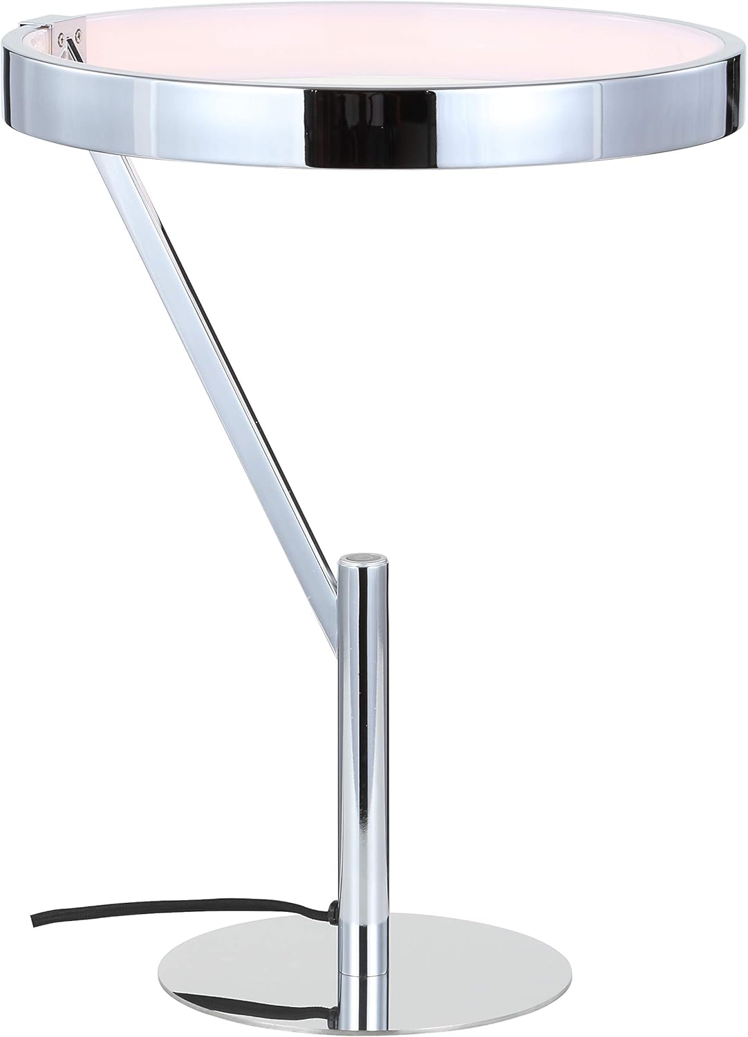 JONATHAN Y JYL7014A Owen 18" Integrated LED Metal Table Lamp Minimalistic,Modern,Contemporary for Bedroom, Living Room, Office, College Dorm, Coffee Table, Bookcase, Chrome