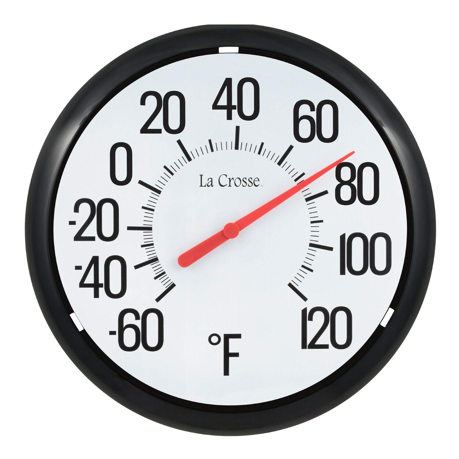 La Crosse 104-134 13.25 Round Indoor/Outdoor Analog Dial Thermometer