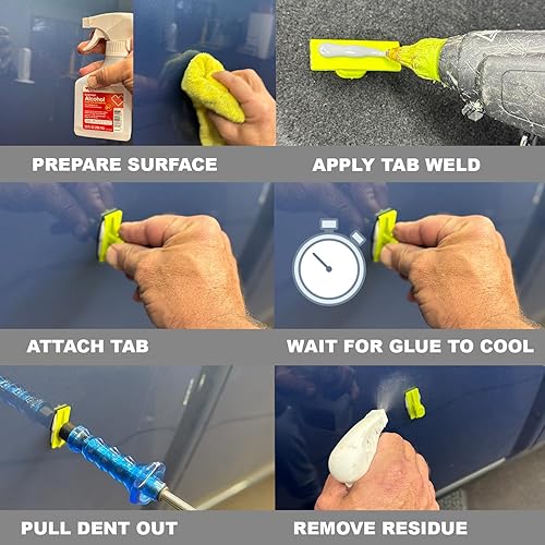 Miniatura 8 de Black Plague PDR - Barras de pegamento para reparación de abolladuras sin pintura, color gris, paquete de 10