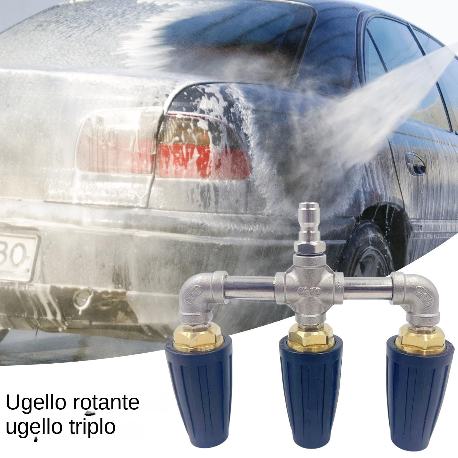 Limpiadora A Presión De Boquilla Triple Repuesto Para Boquilla Turbina 275 | Triple Accesorios De Limpieza Para Hidrolimpiadora Paredes Vidrio Ladrillos Hormigón Entradas Y Jardines
