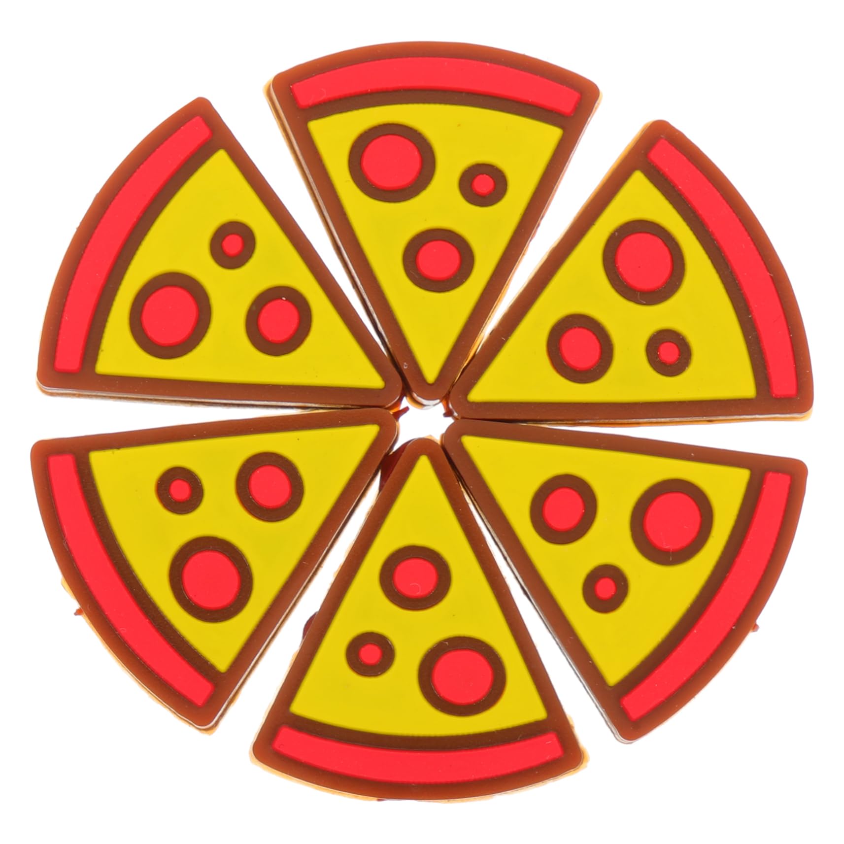 KICHOUSE 6pcs Pizza Tennis Racket Dampeners Heart Dampener Tennis Racket Silicone Vibration