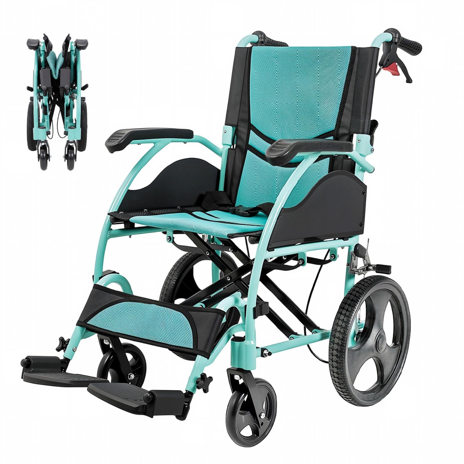 Amazon | Care-Parents 車椅子 介助式 簡易 軽量車椅子 アルミ製 自用