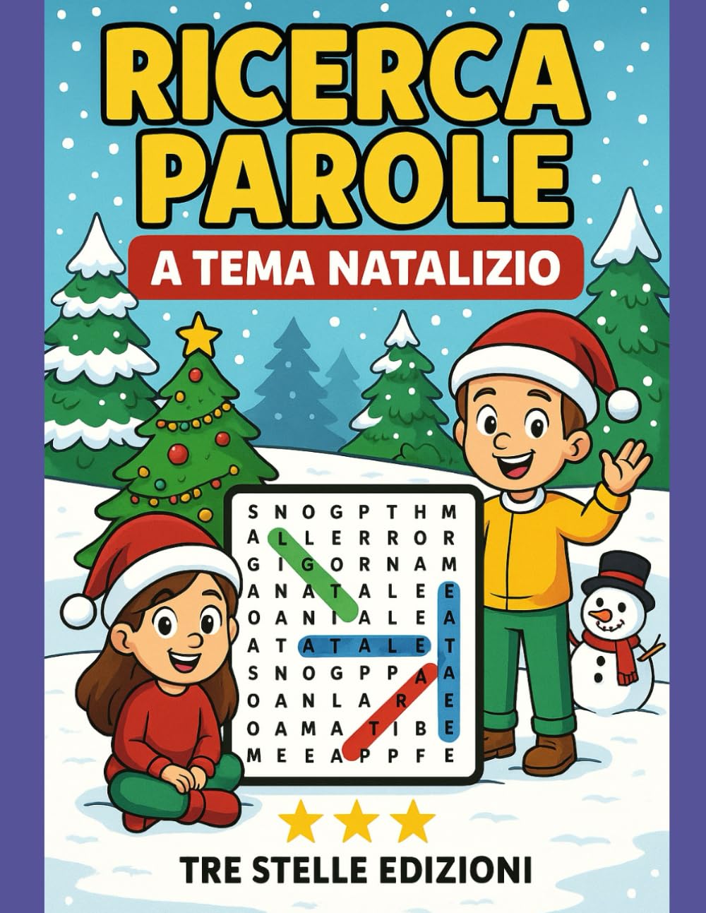 Ricerca Parole A Tema Natalizio in Inglese E Italiano: Impara Le Lingue con la ricerca parole per bimbi dai 6-9 Anni.