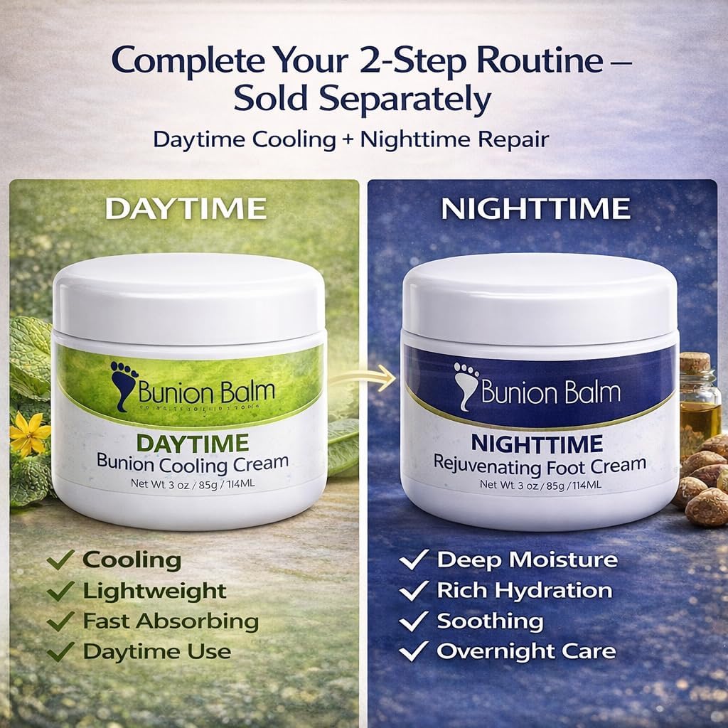 Bunion Balm Cooling Cream for Bunion & Foot Relief – Menthol, Arnica, Turmeric & Botanical Extracts – Big Toe Comfort for Women & Men – Step 1 of 2 Step