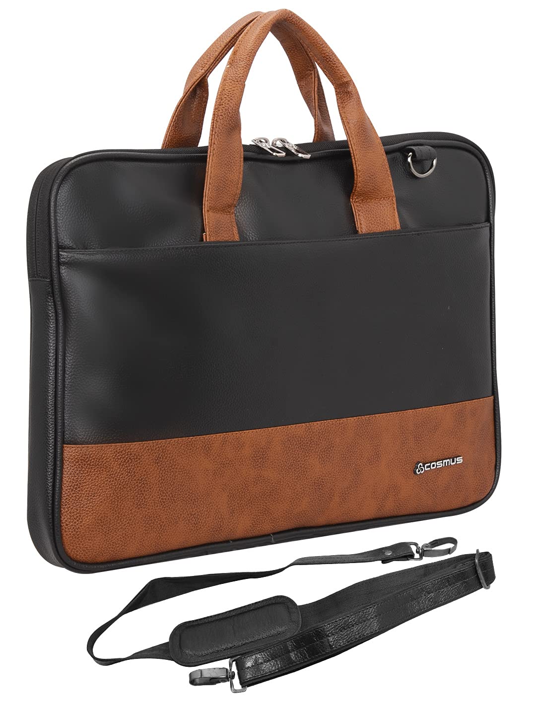 COSMUS Pavilion PU Leather Lightweight Laptop Messenger Bag 15.6 Inch Sleek Office Shoulder Bag for Men and Women – Black (B08WPNK21W) Amazon Price History, Amazon Price Tracker