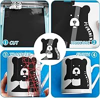 Vista 5 de Lya Vinyl Vinilo permanente negro brillante rollo de vinilo adhesivo permanente de 12 x 26 pies para Cricut Silhouette cortador de manualidades