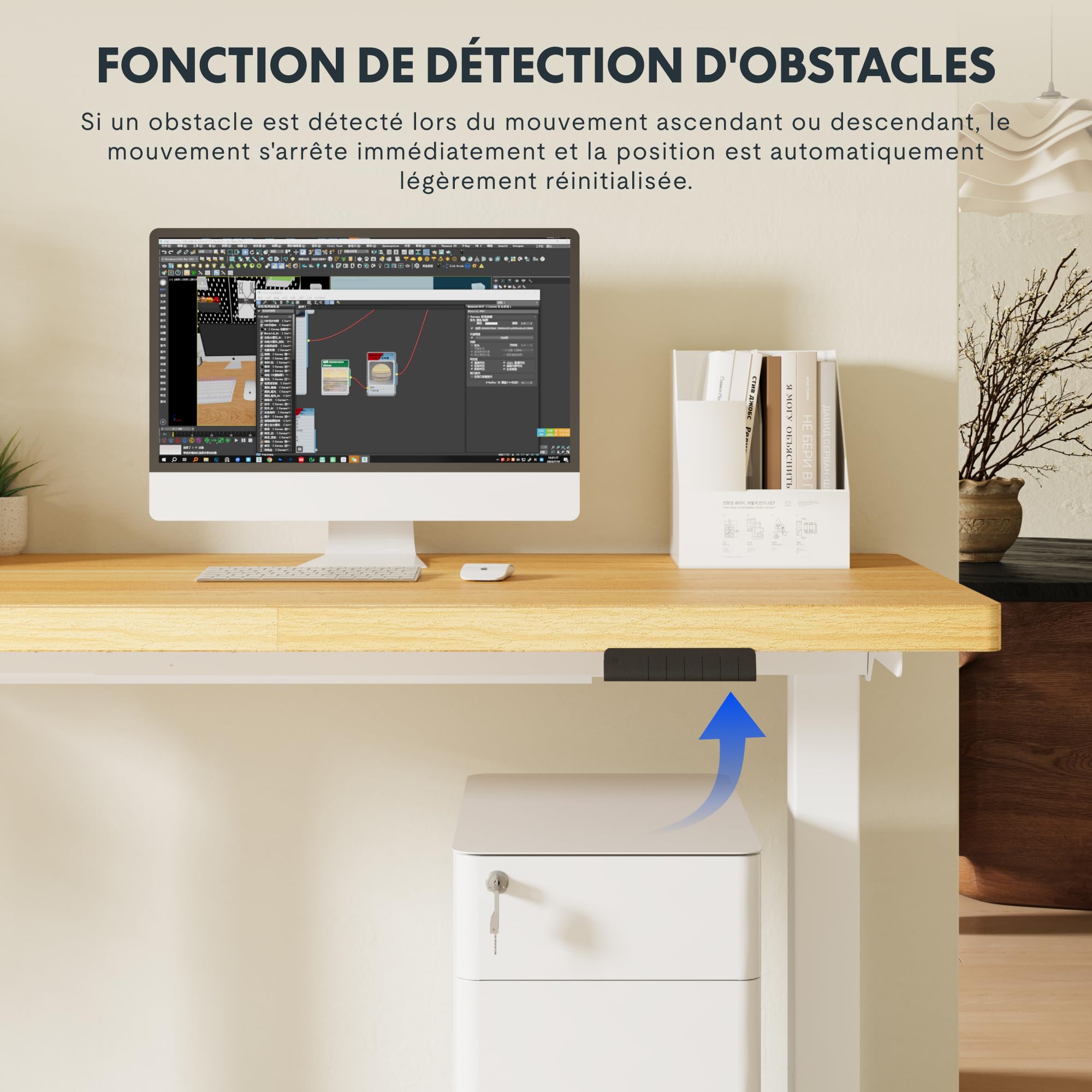FLEXISPOT Bureau Assis Debout à 2 Moteurs, Cadre de Bureau Réglable en Hauteur en Acier avec Panneau Smart à Fonctions Mémoires et Système Anti-Collision, Charge 100kg, Noir