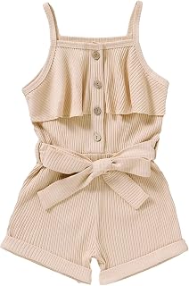 Toddler Girl Clothes Baby Summer Sleeveless Clothing Cute Halter Romper One-piece Jumpsuit Summer Clothes Set 1-5T
