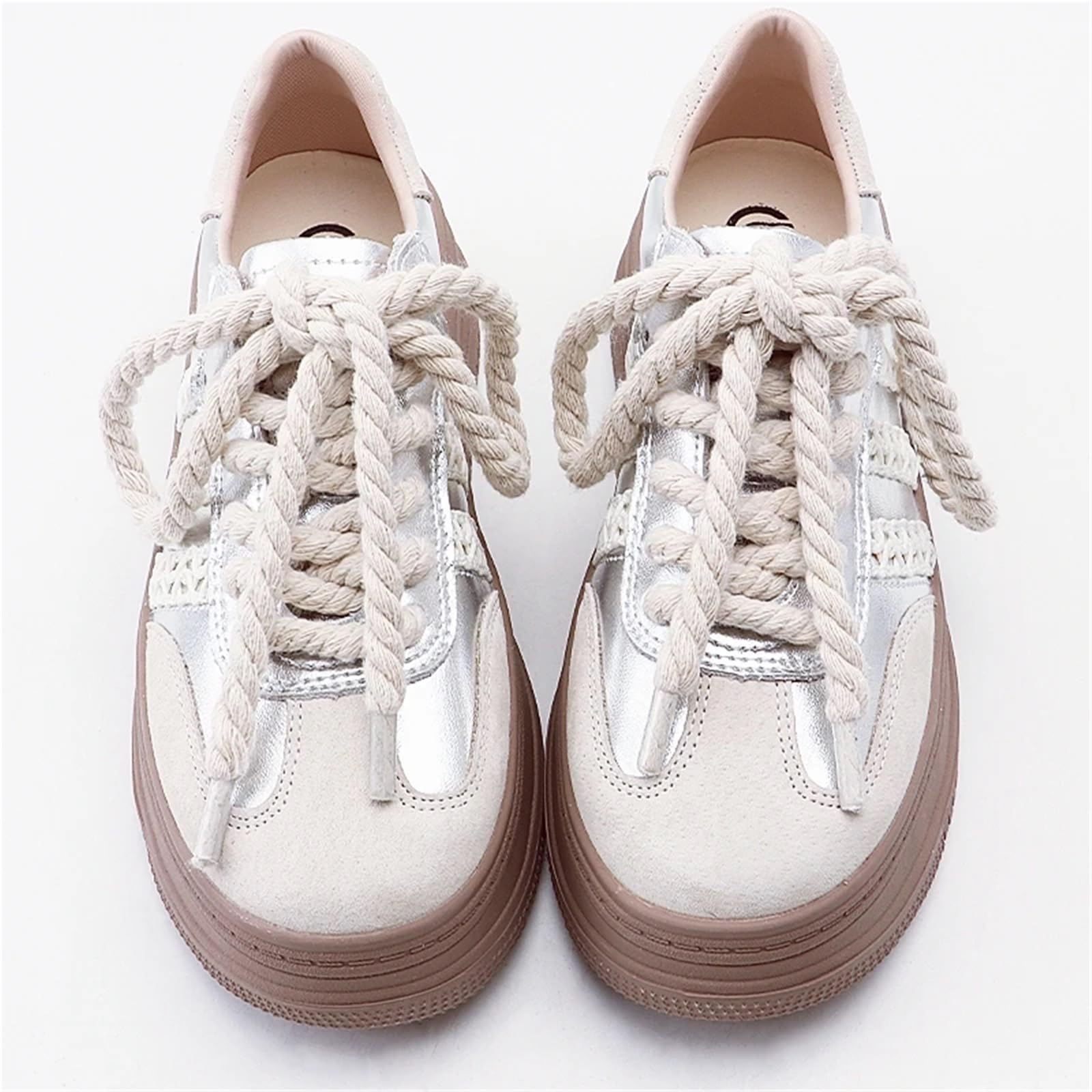 Cordones esponjosos 20 Pares Unisex engrosados ​​8 mm de diámetro Cordones de Cuerda de cáñamo de Tres Hilos for Zapatos Casuales