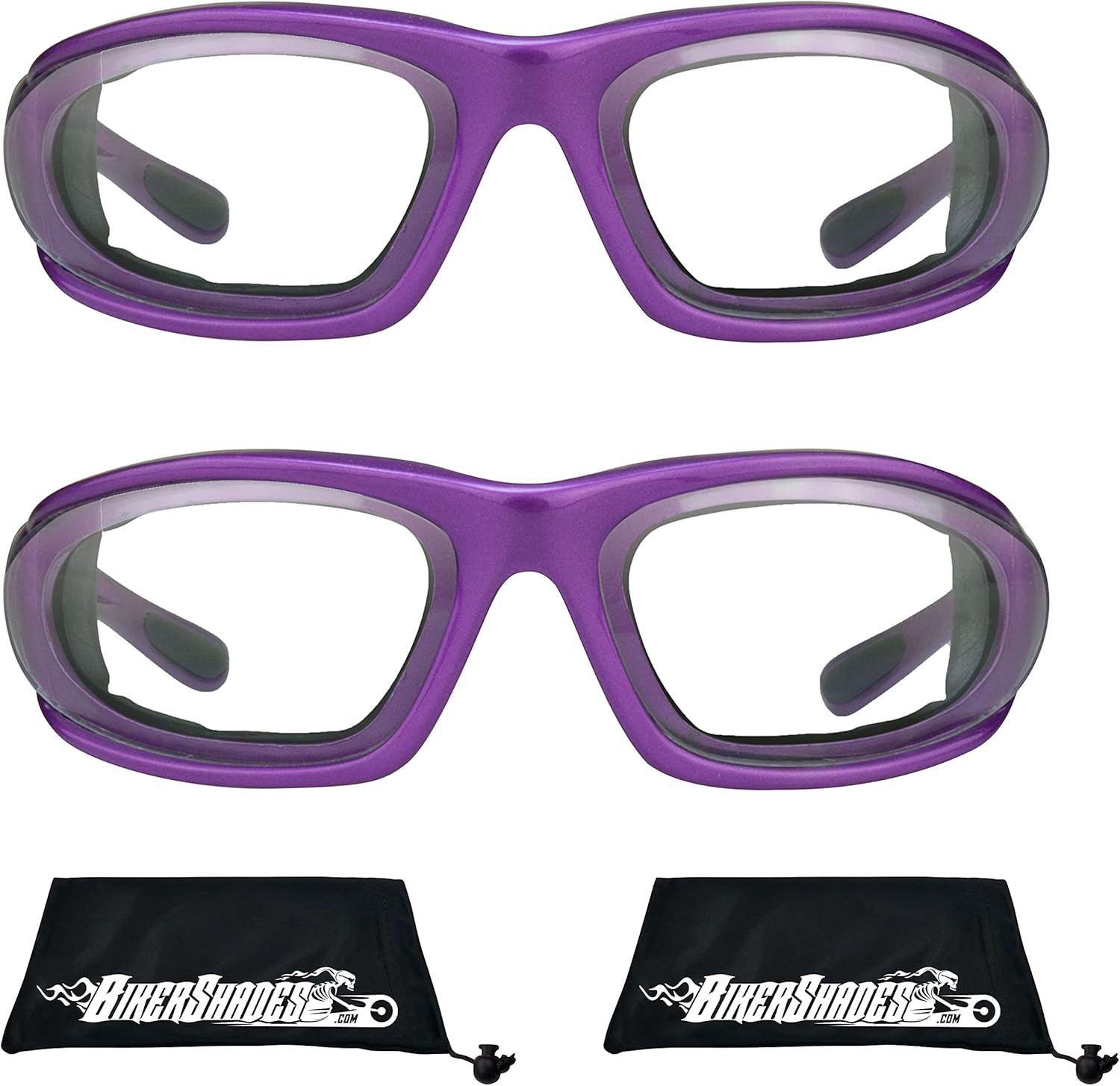 Bikershades Purple Frame Motorcycle Riding Glasses SMALL for Women and Girls