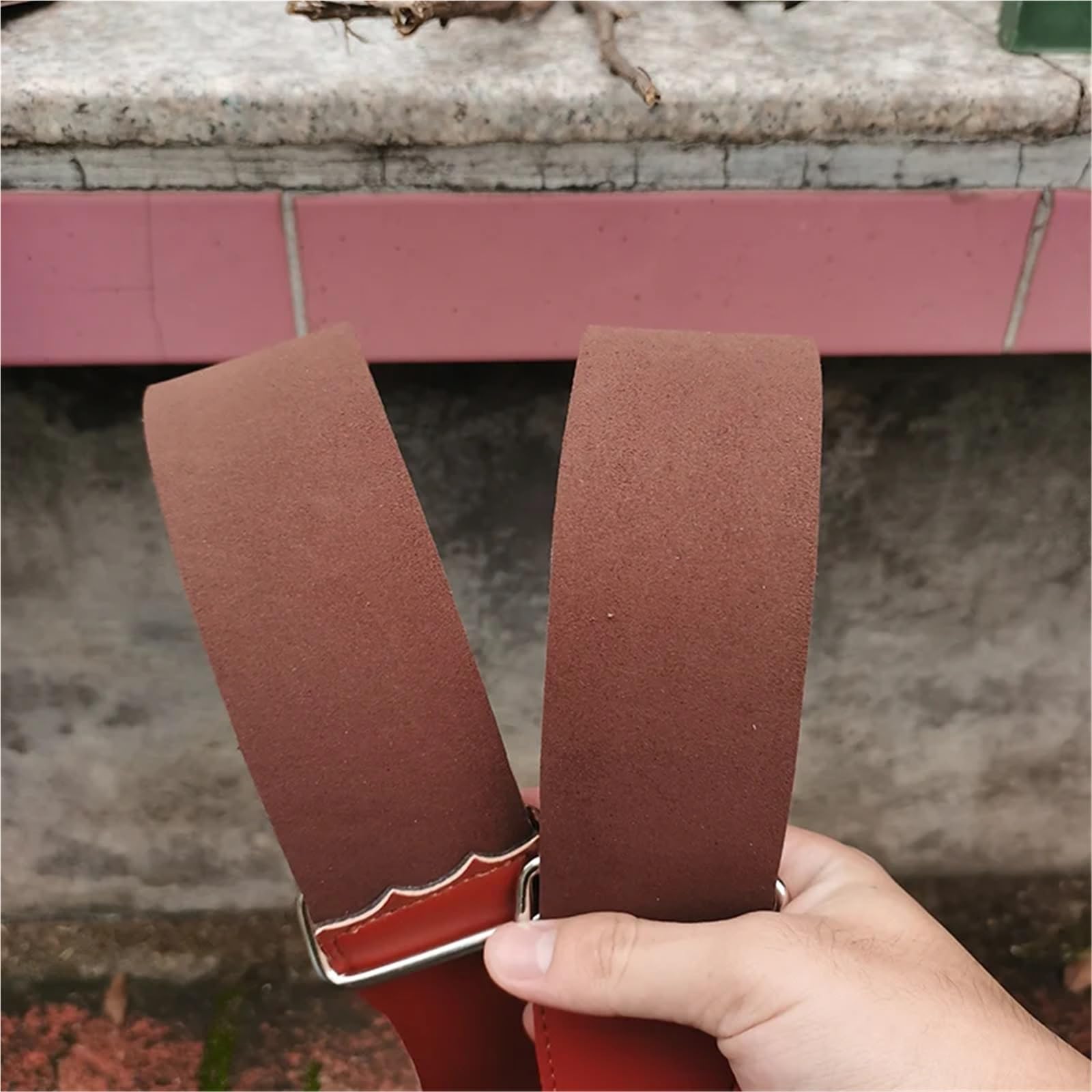 Cinghia abrasiva in pelle Affilacoltelli in pelle, cinghia da barbiere, cintura dritta, coltello pieghevole, affilacoltelli, for affilatura(Color 1-2pcs)