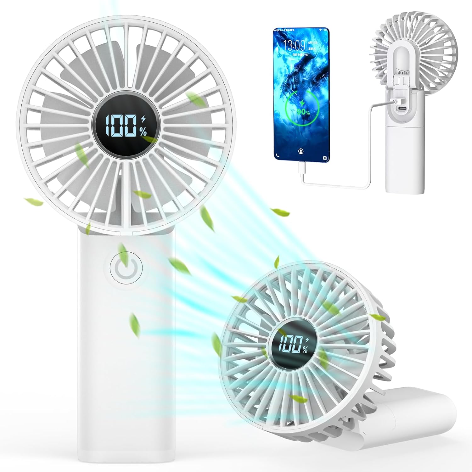 Ventilatore USB Da Tavolo Per PC - Mini Ventola Girevole Silenziosa, Alimentazione USB, Colore Nero - Foto 8