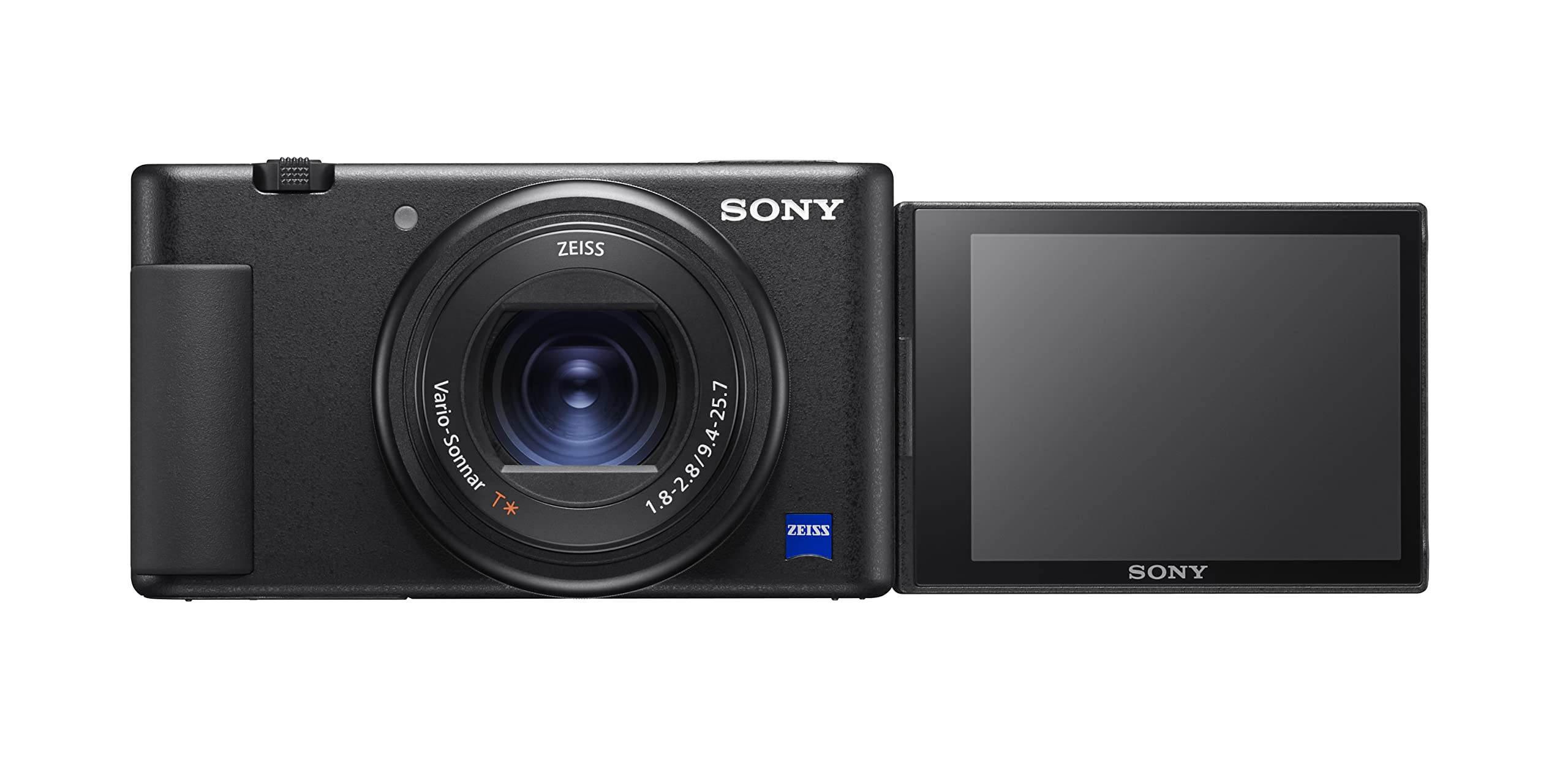 Sony ZV-1 – 24-70mm f/1.8-2.8 Zoom Grandangolare (Sensore da 1.0", Schermo LCD Direzionabile, Video 4K, E-Mount Non Applicabile, Ideale per Vlogging, Compatibile con Accessori Sony ZV)