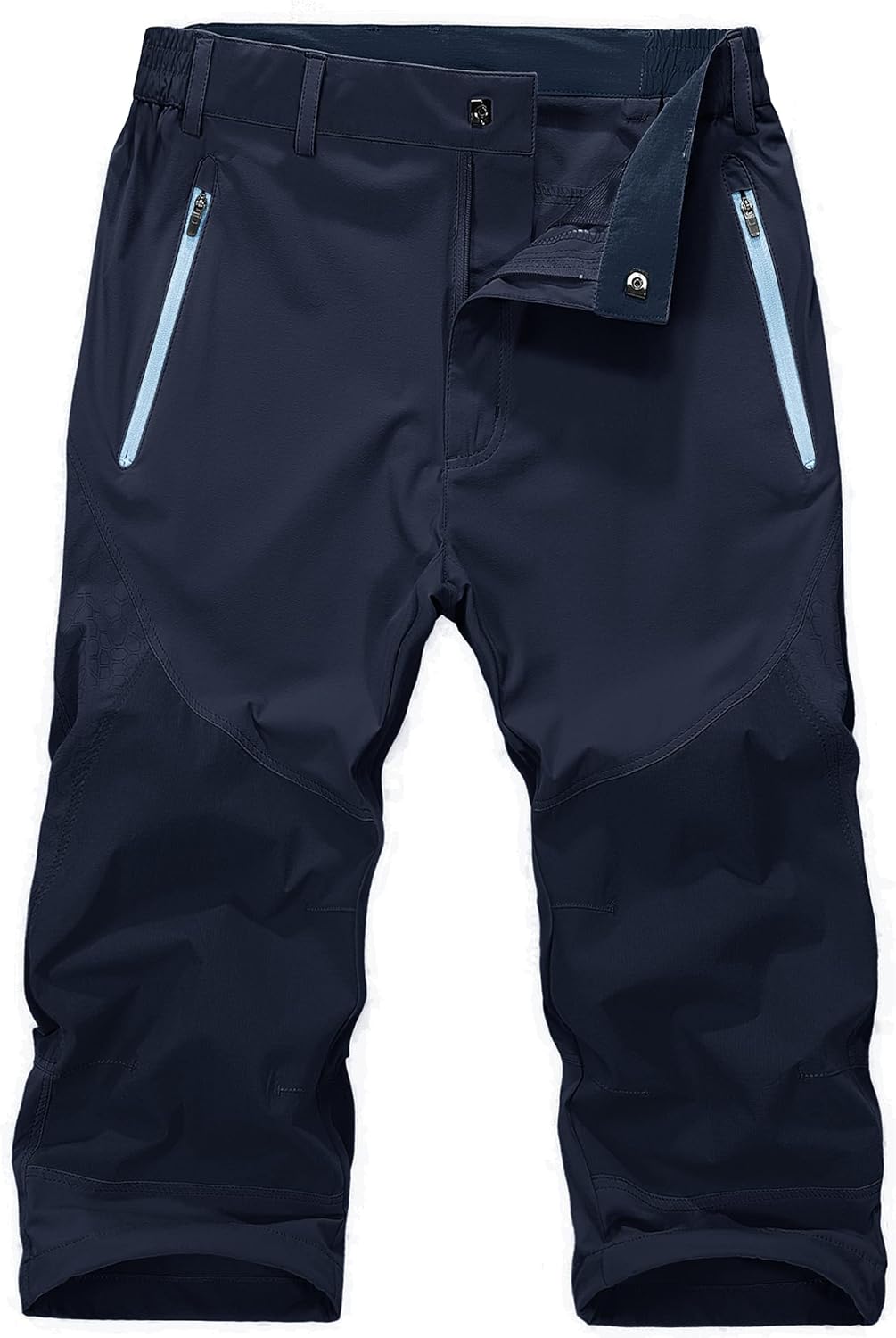 MAGNIVIT Men’s 3/4 Capri Pants Below Knee Quick Dry Lightweight Hiking Cargo Long Shorts(No Belt)