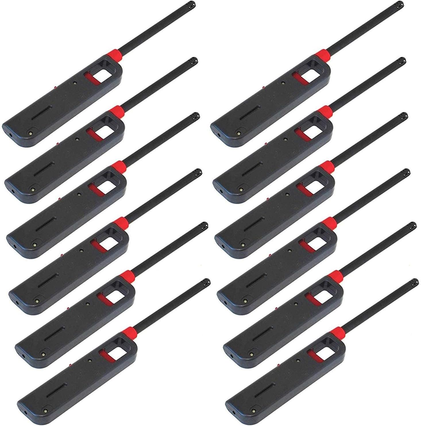 12 Pack BBQ Grill Lighter Refillable Butane Gas Candle Fireplace Kitchen Stove Long