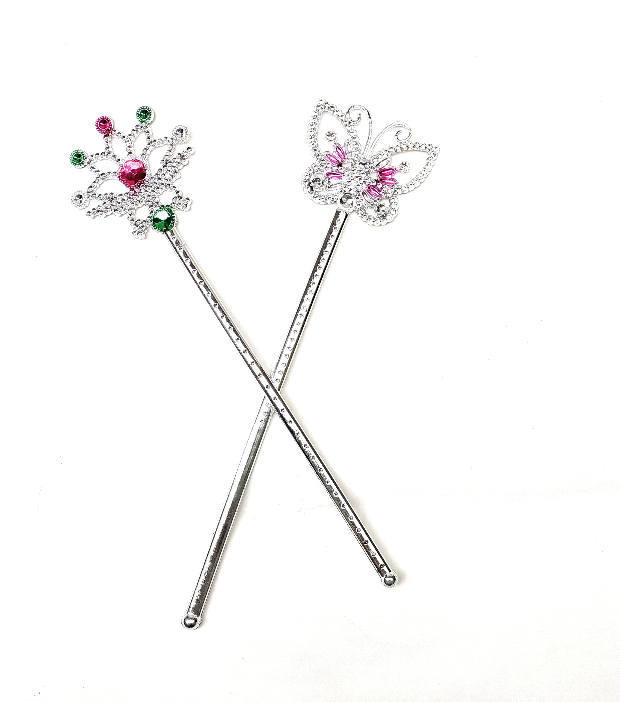 GIRLYZ Attire Girls/Kids Costume Props (Crown &Butterfly) Styles Magic Princess Angel Fairy Wands Sticks Birthday Party, Wedding (Silver) (10PCS Butterfly 10Pcs Crown) (B09NNG46Z4) Amazon Price History, Amazon Price Tracker