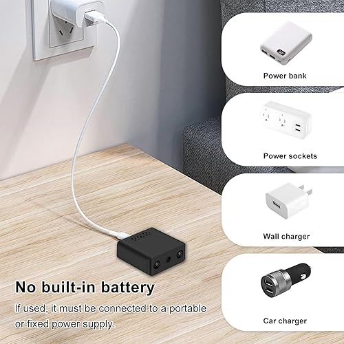 Miniatura 8 de Mini cámara espía oculta - Cámaras pequeñas para interiores Espias Ocultas, cámara de niñera para el hogar o el dormitorio, admite tarjeta SD y