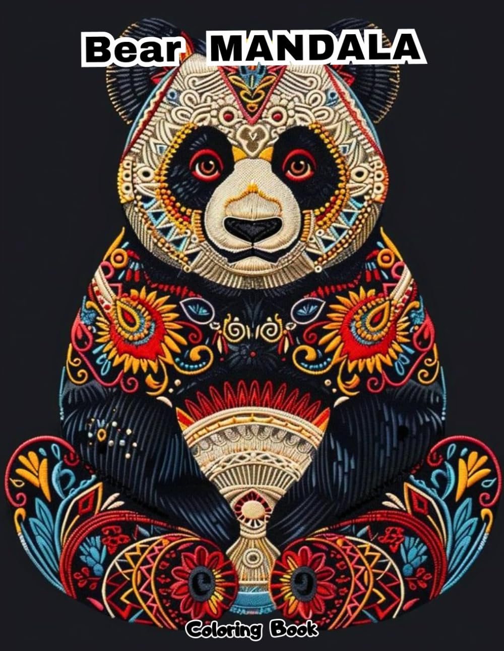 Bear Mandala Coloring Book for Adults: Stress-Relief with Detailed Forest Wildlife Designs
