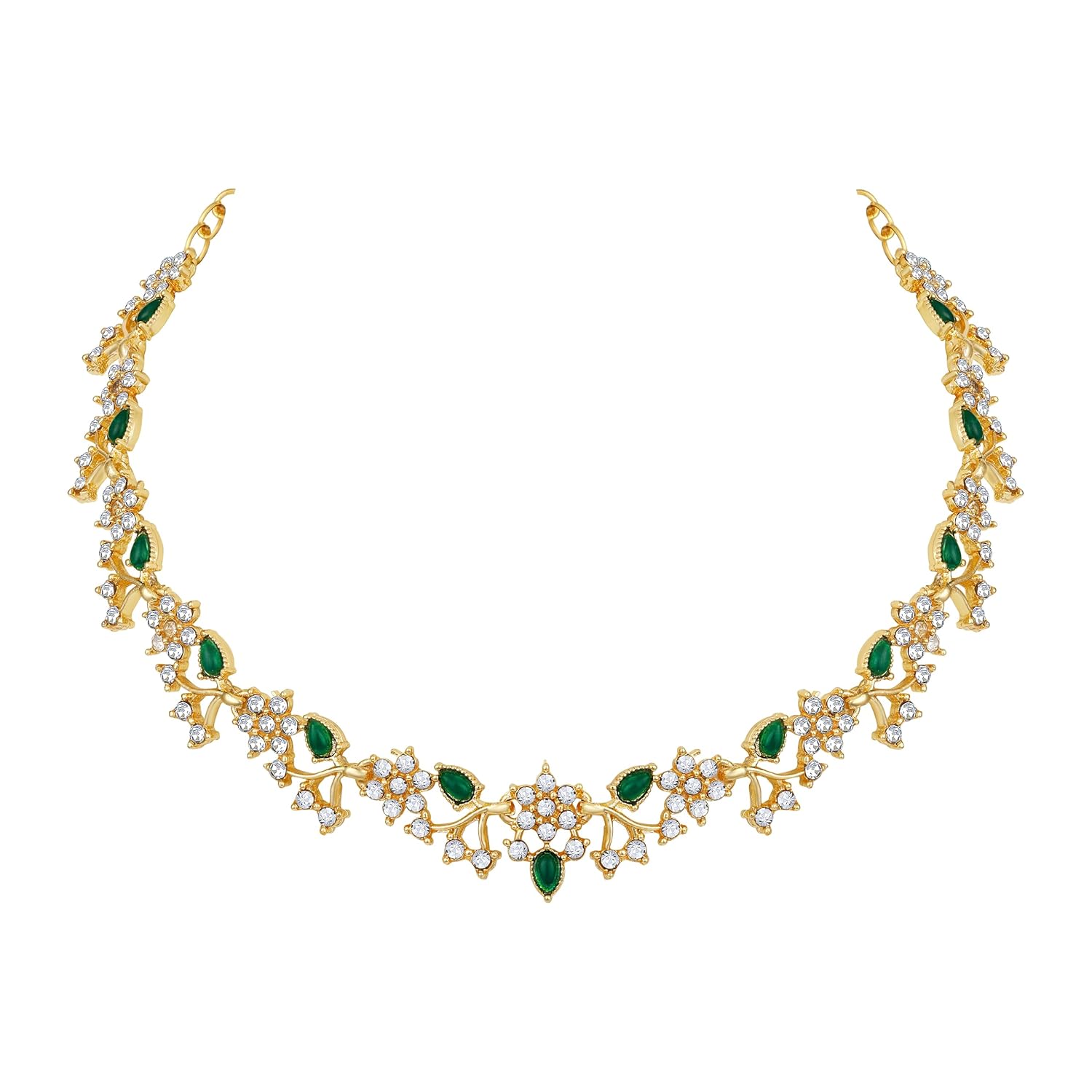 Atasi International American Diamond AD with Colorful Crystal Necklace Jewellery Set for Women/Girls | Perfect for Weddings, Parties & Festive Occasions - Image 6
