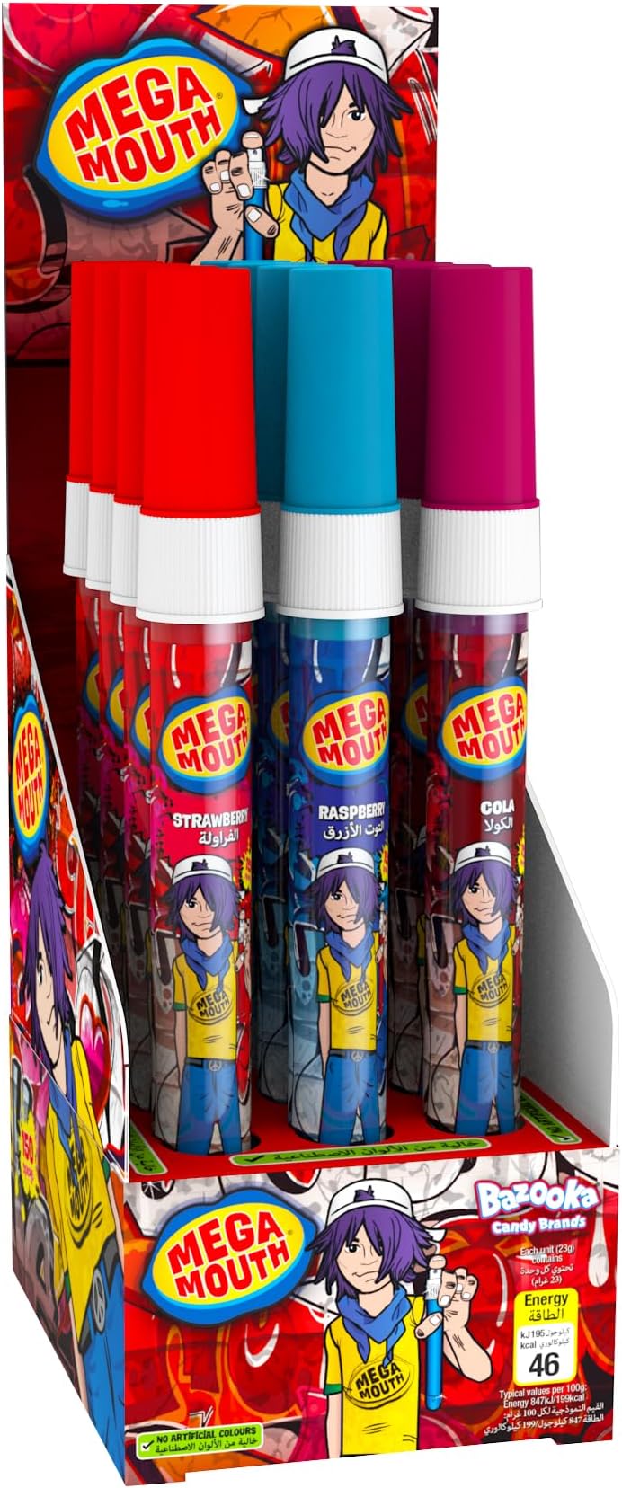 Bazooka Candy Brands MEGA MOUTH 23 gm