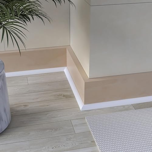 Miniatura 4 de Moldeado flexible de un cuarto de galón, pelar y pegar borde redondo de goma, moldeado autoadhesivo para bañera