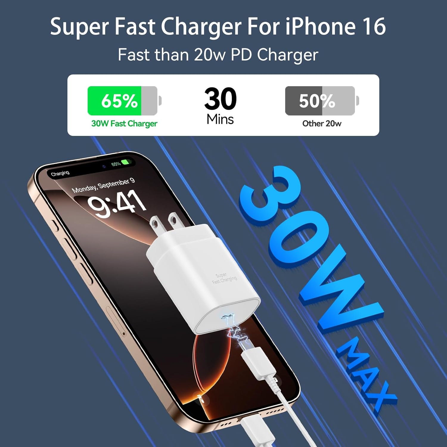 iPhone 17 16 15 Pro Max Charger Fast Charging, 30W USB C Charger Type C Chargers Fast Charging Block with 6.6 FT&10 FT Long Cable Cord for iPhone 17 Pro Max/17 Pro/17/Air/16 Pro Max/16Pro/16/15/ProMax 4 71MYFUEToHL. AC SL1500