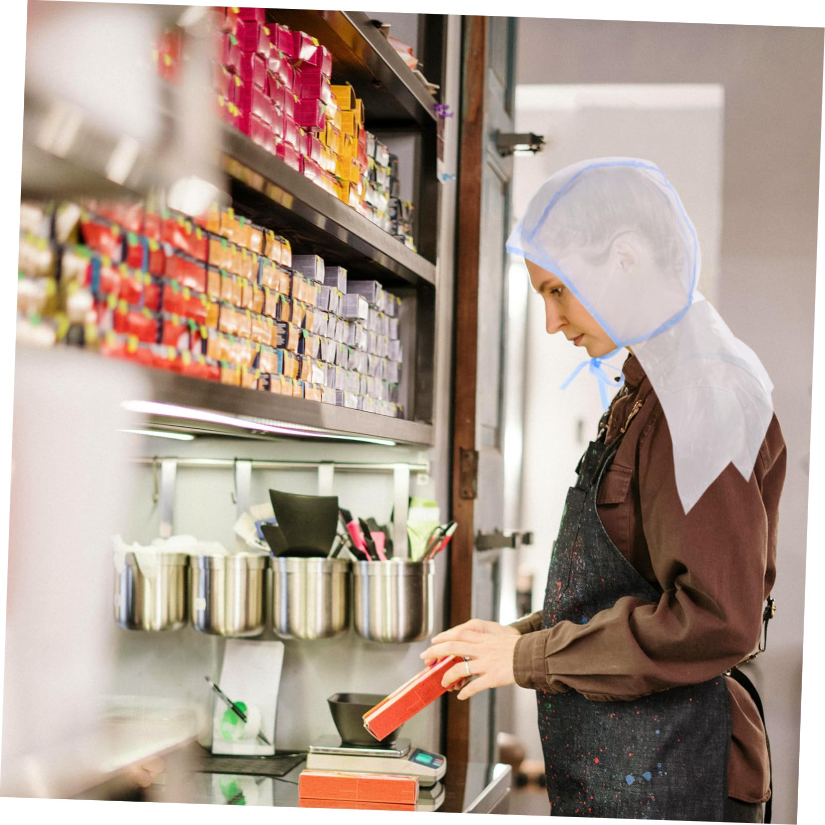 HAPINARY Hair Coloring Cap Set 12pcs Highlight Caps for Dyeing Hair Stylist Dye Salon Disposable Highlighting