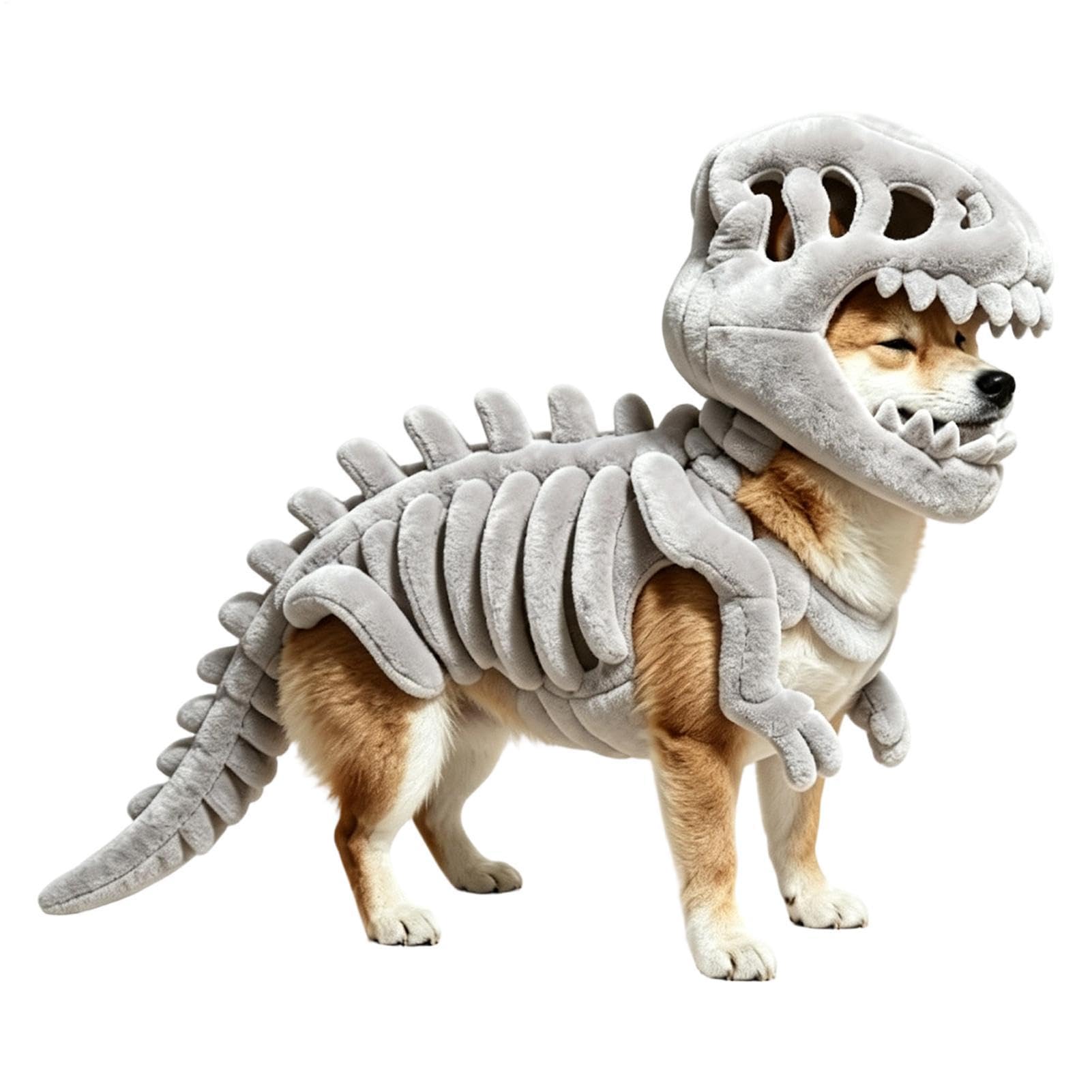 Costume da dinosauro per cani, travestimento da scheletro | Costume da dinosauro per cani, per Halloween, per casa, appartamento, spettacoli teatrali, fotografie, eventi, carnevale