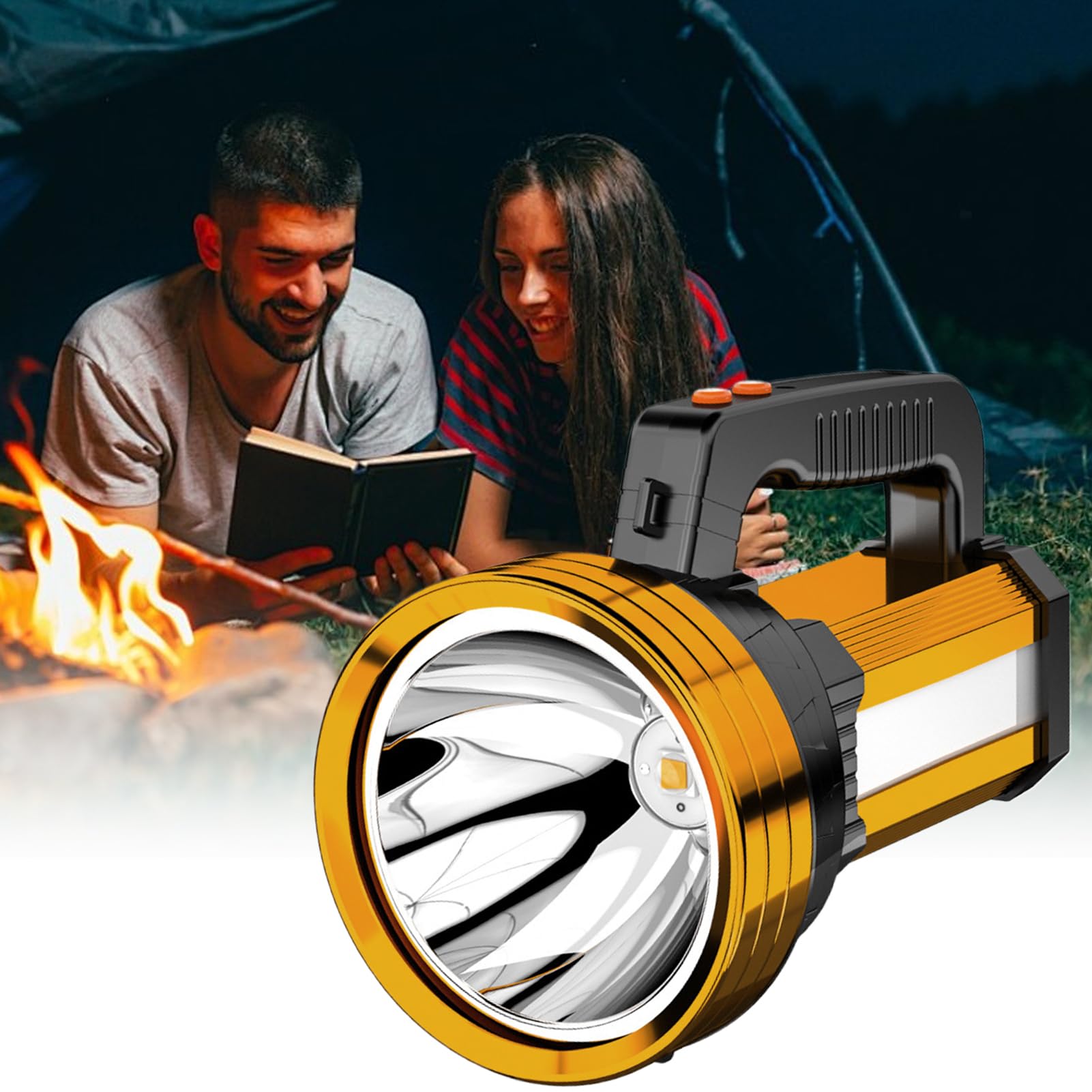 Latarki ładowalne, przenośny reflektor LED, latarka wiązka światła o wysokim natężeniu światła, możliwość ładowania USB, konstrukcja uchwytu ręcznego, idealna na plac budowy, nocne wędkowanie, zadania