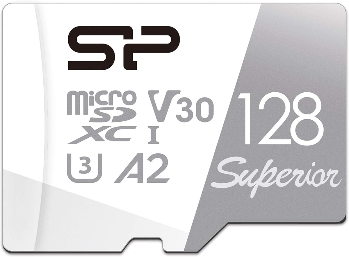 Silicon Power 128GB Superior Micro SDXC UHS-I (U3), V30 4K A2, High Speed MicroSD Card with Adapter : Electronics