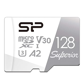 Silicon Power 128GB Superior Micro SDXC UHS-I (U3), V30 4K A2, High Speed MicroSD Card with Adapter