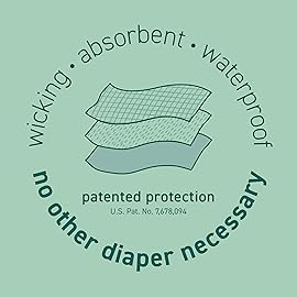 green sprouts Boys\' Reusable Swim Diaper, Aqua Simple Dino, 6 Months