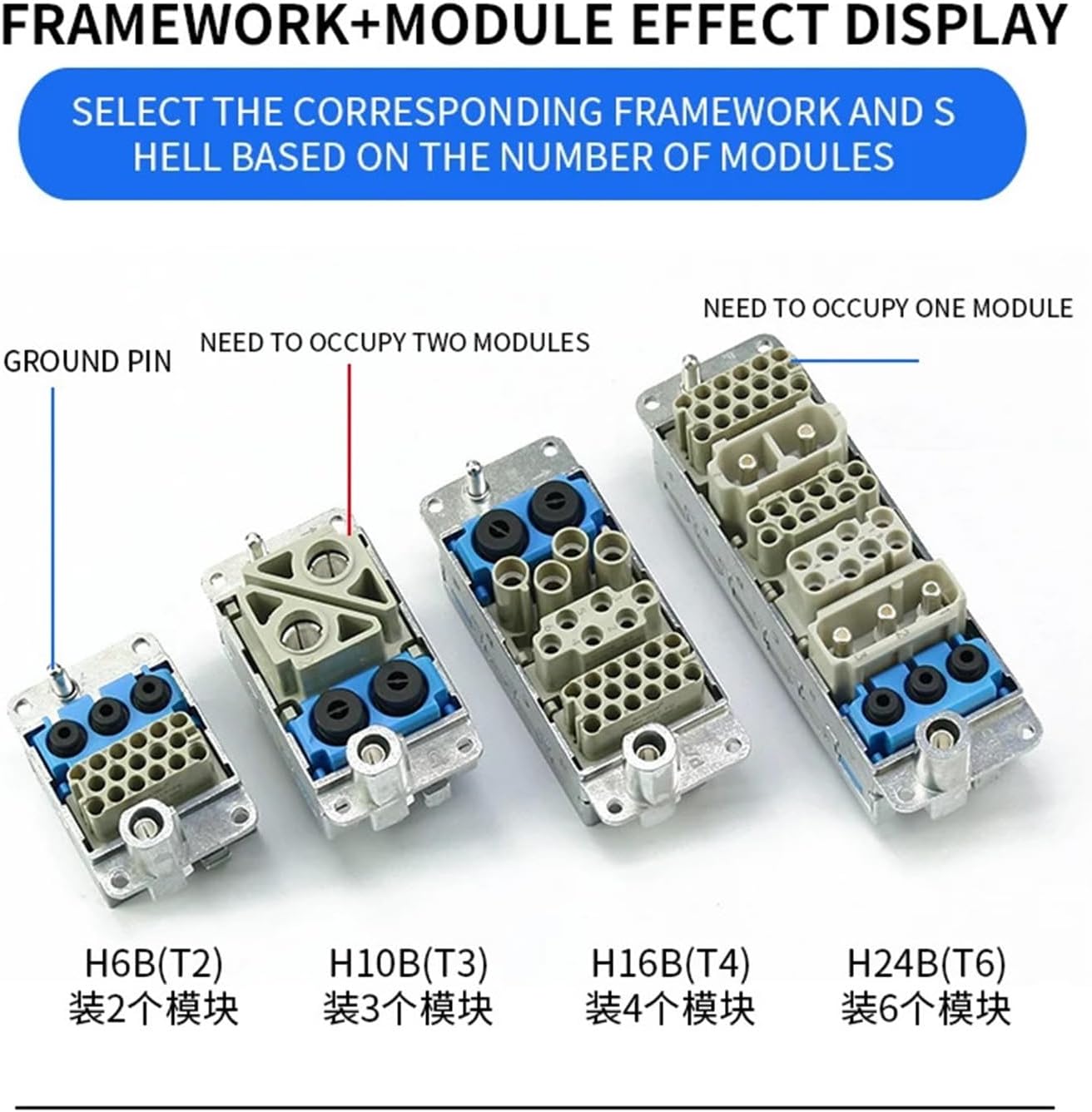 Module Series Heavy-Duty connectors, Electrical Network Integration, high-Current and high-Power Aviation Plugs and sockets(8 core 16A Male)