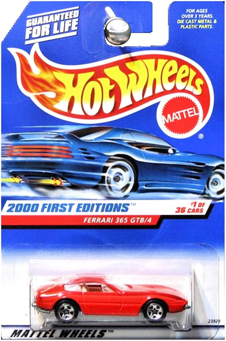 Mattel Hot Wheels 2000 First Editions 1:64 Scale Red Ferrari 365 GTB/4 Die Cast Car #001